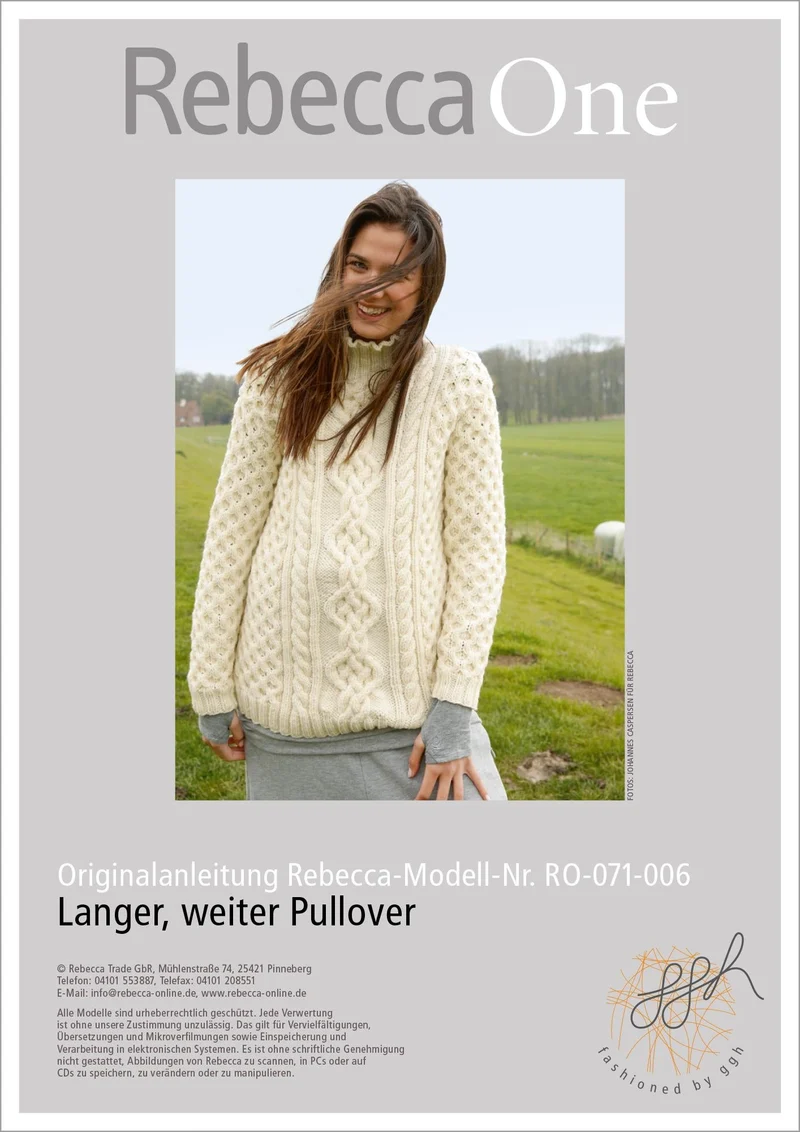 Strickanleitung - Langer, weiter Pullover