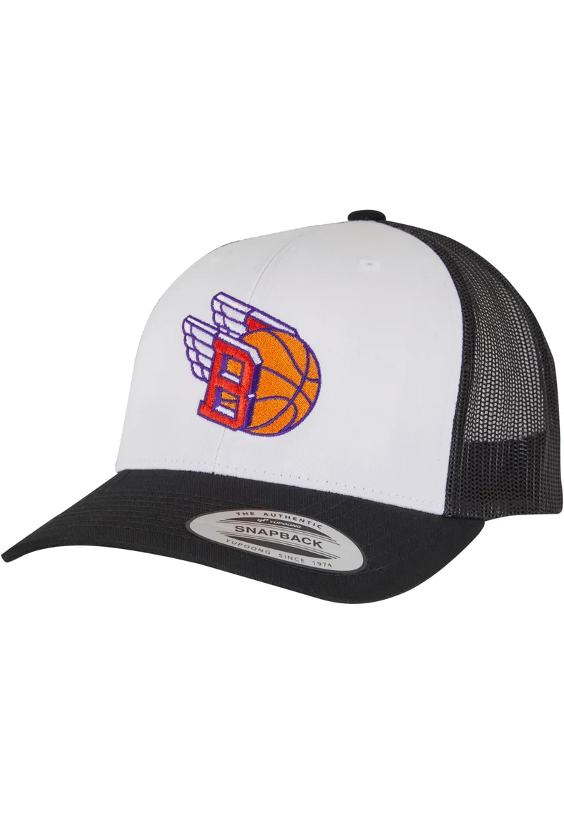 MT Basketball Fly Retro Trucker Colored Front