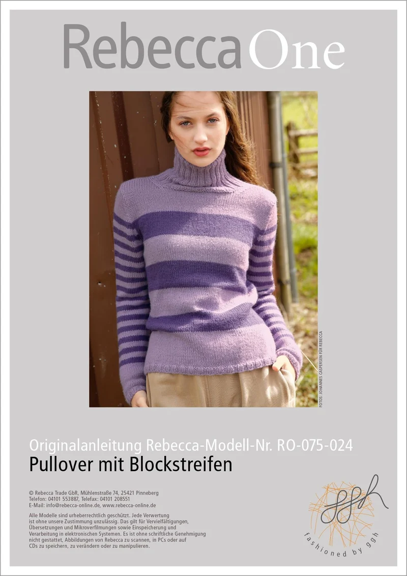 Strickanleitung - Blockstreifen-Pullover