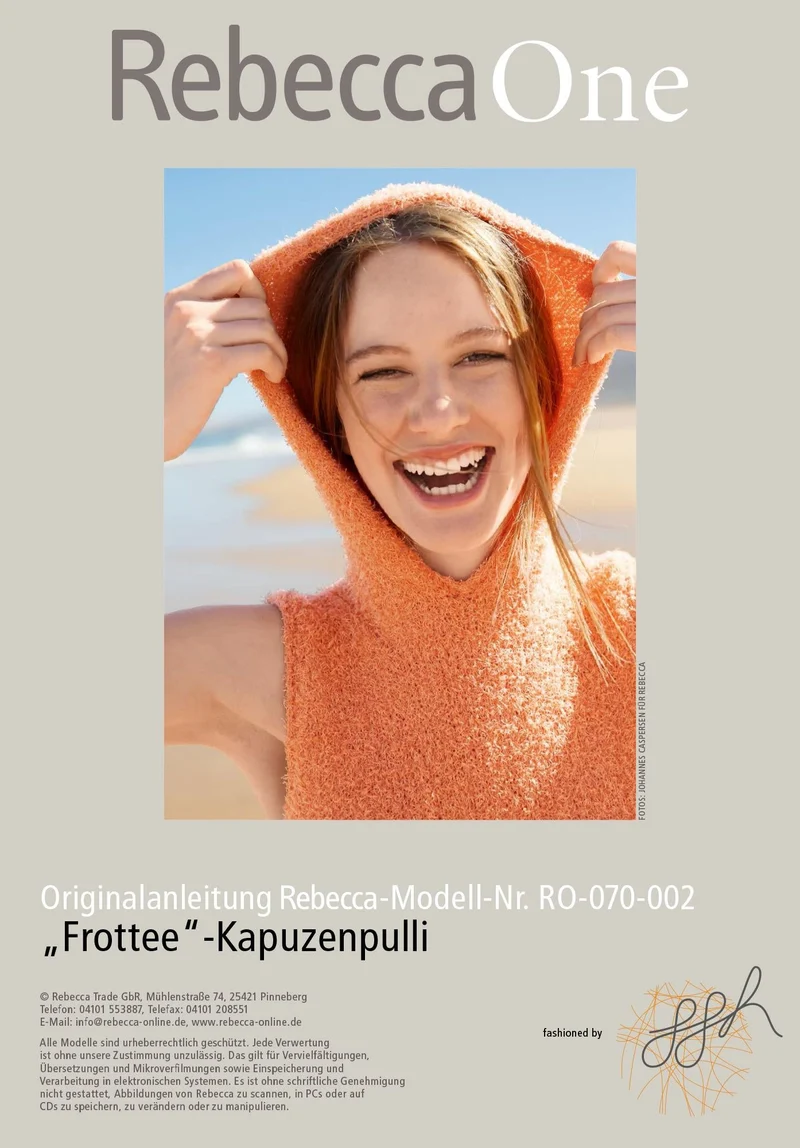 Strickmuster - "Frottee"-Kapuzenpulli