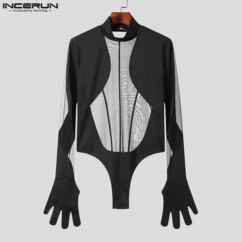 Fetisch Fashion Männer Sexy Bodysuits Herren Body Shirts Hemd Transparent Club