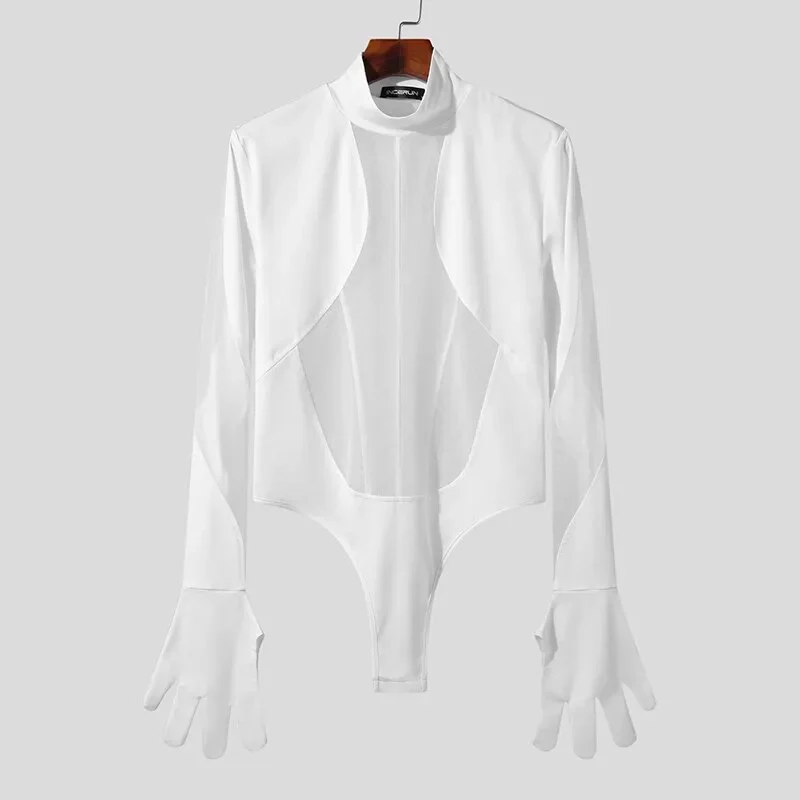 Fetisch Fashion Männer Sexy Bodysuits Herren Body Shirts Hemd Transparent Club