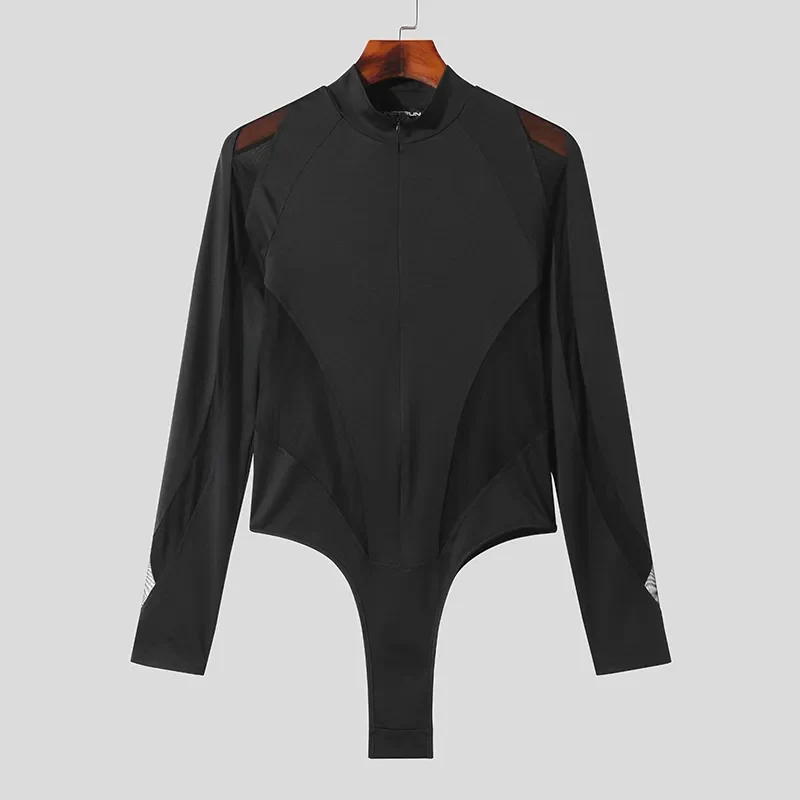 Fetisch Fashion Männer Sexy Bodysuits Herren Body Shirts Hemd Transparent Club