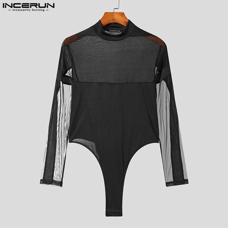 Fetisch Fashion Männer Sexy Bodysuits Herren Body Shirts Hemd Transparent Club