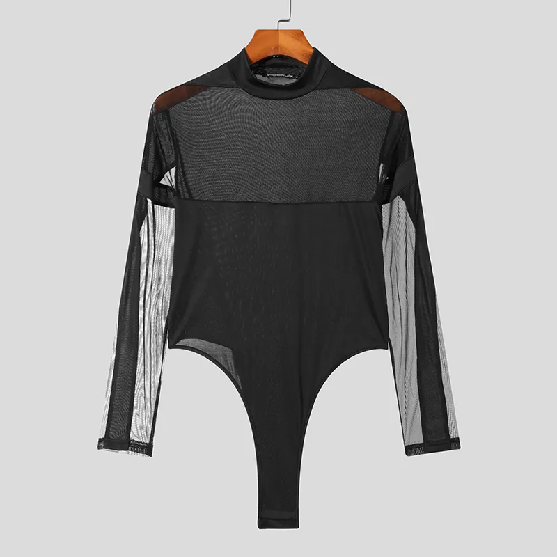 Fetisch Fashion Männer Sexy Bodysuits Herren Body Shirts Hemd Transparent Club