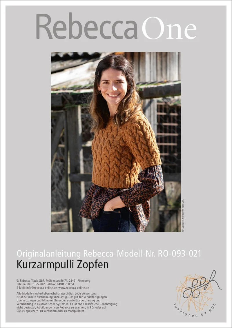 Anleitung - Kurzarmpulli Zopfen