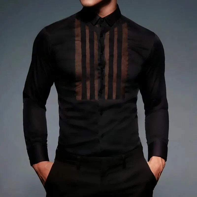 Fetisch Fashion Männer Sexy Bodysuits Herren Body Shirts Hemd Transparent Club