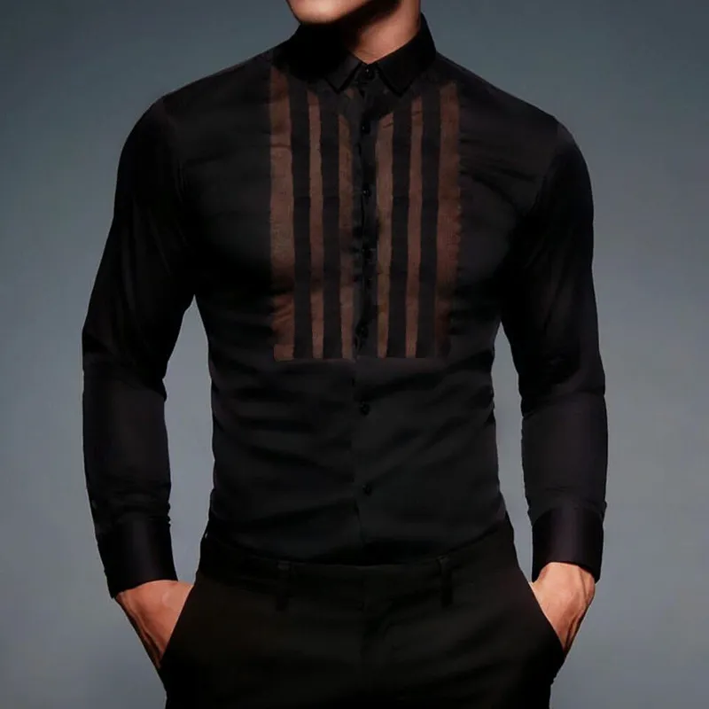 Fetisch Fashion Männer Sexy Bodysuits Herren Body Shirts Hemd Transparent Club