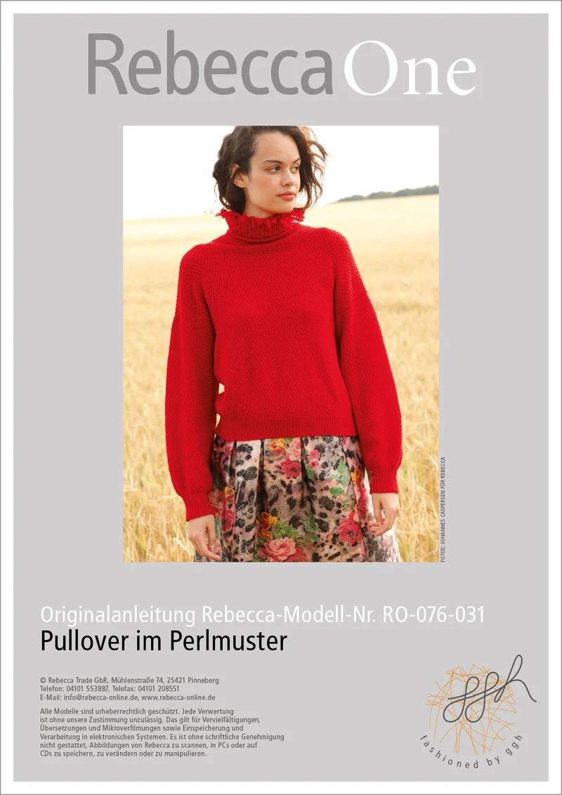 Strickanleitung - Pullover im Perlmuster