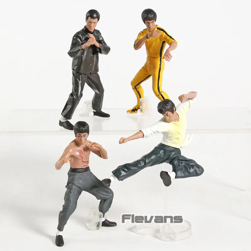 4Stk/set Bruce Lee Action Figur Enter The Dragon Model Spielzeug Figuren10cm