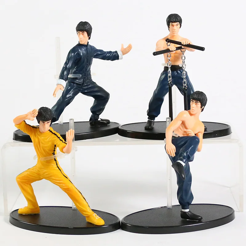 4Stk/set Bruce Lee Action Figur Enter The Dragon Model Spielzeug Figuren10cm