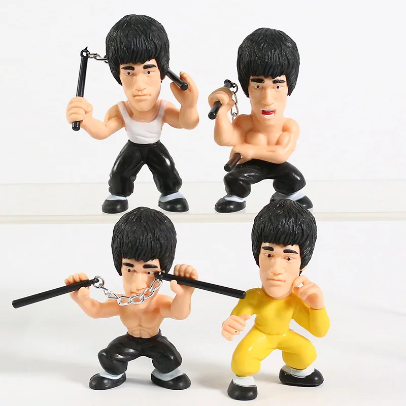 4Stk/set Bruce Lee Action Figur Enter The Dragon Model Spielzeug Figuren10cm