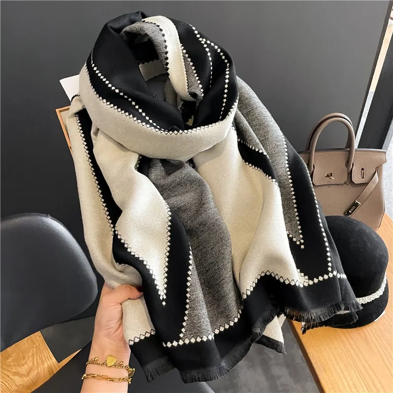 Damen Winterschal Viskose Stola Schlauchschal Halstuch Strickschal Loop NEU