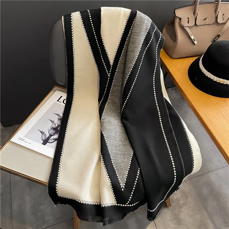 Damen Winterschal Viskose Stola Schlauchschal Halstuch Strickschal Loop NEU