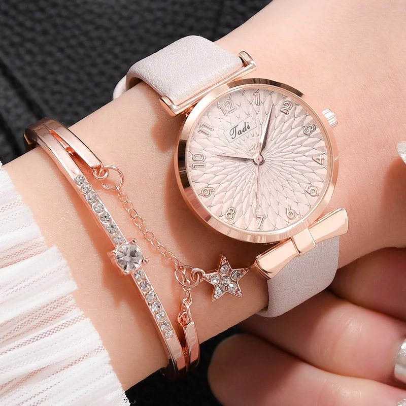 Damen Armbanduhr Quartz Uhr Armband Set Fashion Classic Luxus Business Schmuck