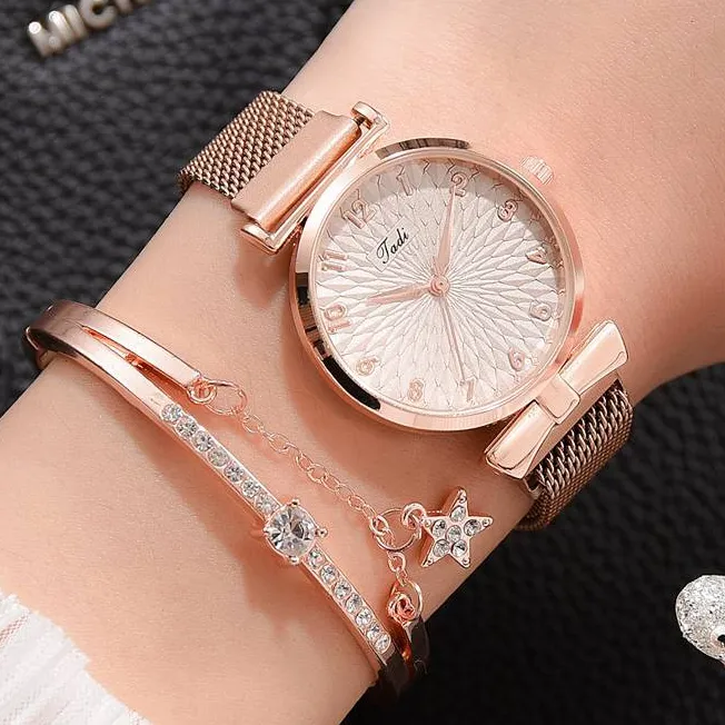 Damen Armbanduhr Quartz Uhr Armband Set Fashion Classic Luxus Business Schmuck