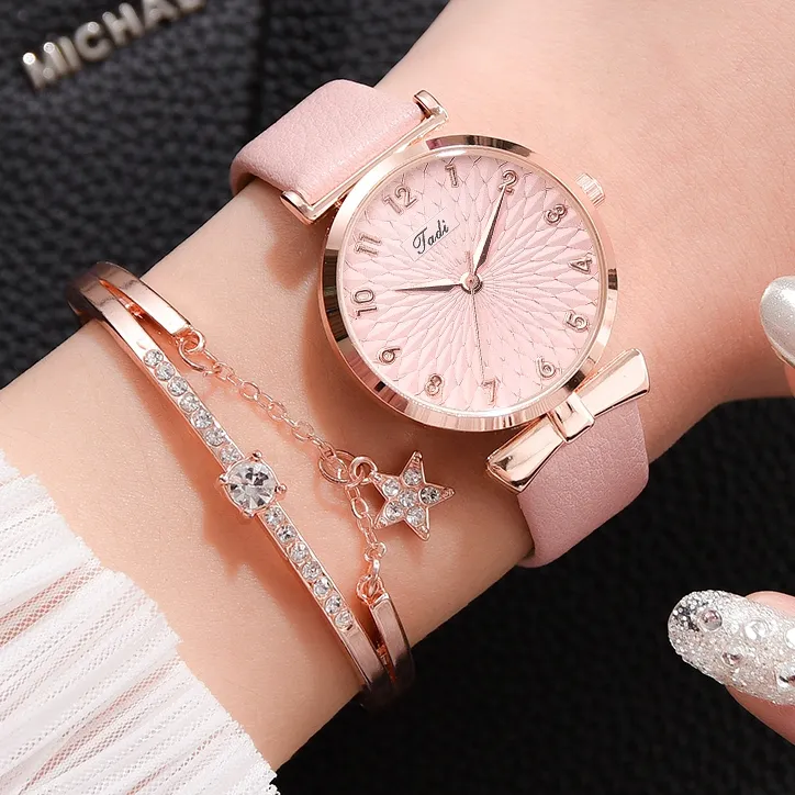 Damen Armbanduhr Quartz Uhr Armband Set Fashion Classic Luxus Business Schmuck