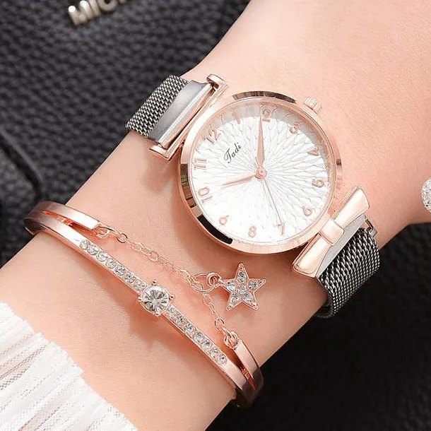 Damen Armbanduhr Quartz Uhr Armband Set Fashion Classic Luxus Business Schmuck