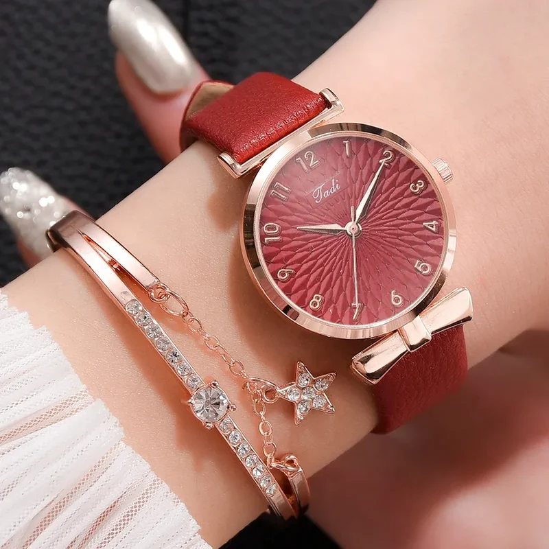 Damen Armbanduhr Quartz Uhr Armband Set Fashion Classic Luxus Business Schmuck