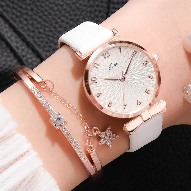 Damen Armbanduhr Quartz Uhr Armband Set Fashion Classic Luxus Business Schmuck