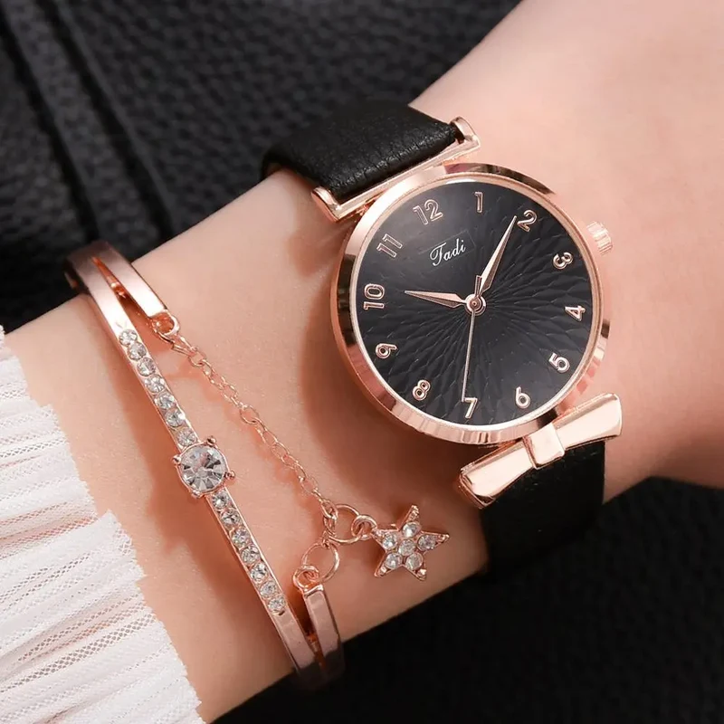 Damen Armbanduhr Quartz Uhr Armband Set Fashion Classic Luxus Business Schmuck