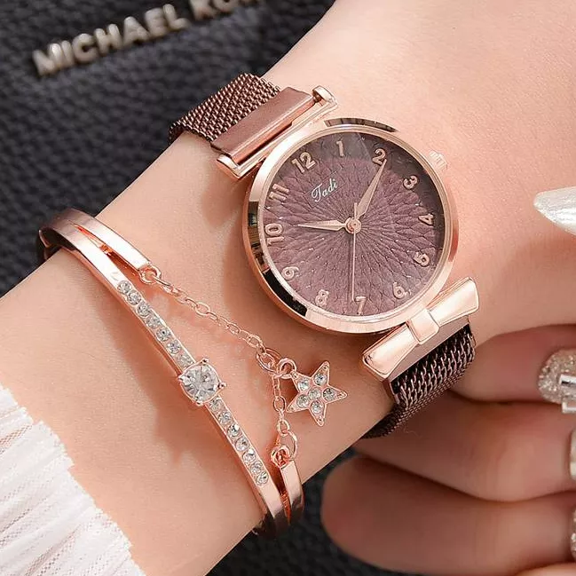 Damen Armbanduhr Quartz Uhr Armband Set Fashion Classic Luxus Business Schmuck