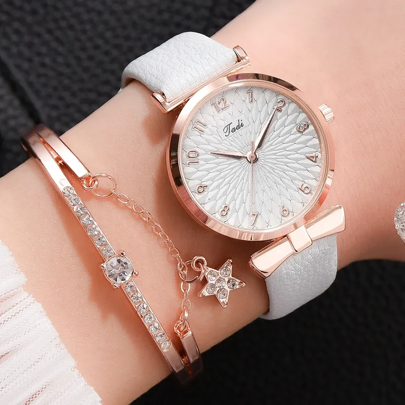 Damen Armbanduhr Quartz Uhr Armband Set Fashion Classic Luxus Business Schmuck