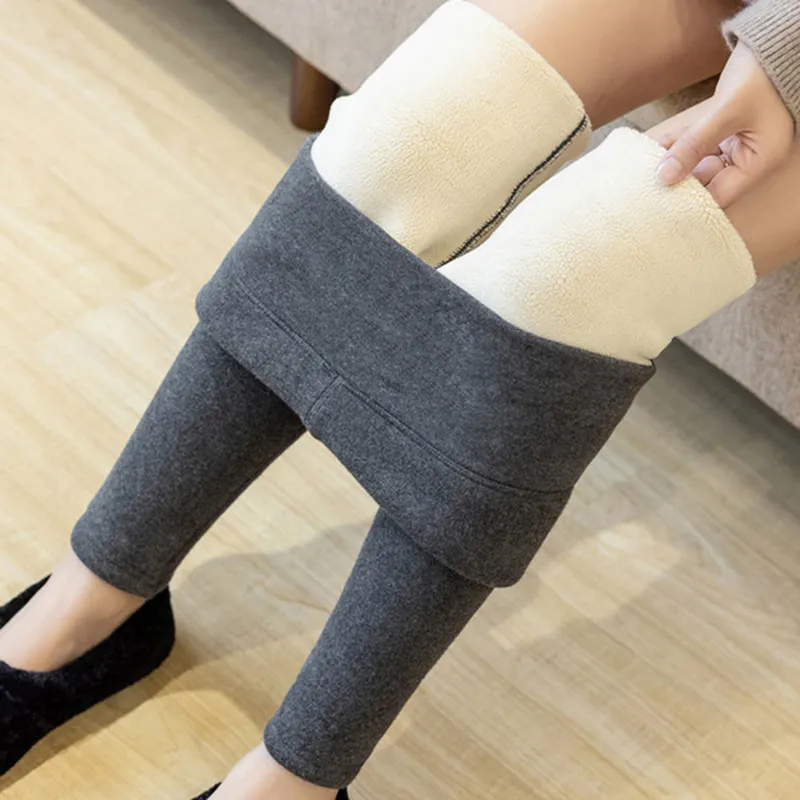 Frauen Winter Warm Thermo Hose Innenfleece Strumpfhose Blickdicht Hosen Leggins