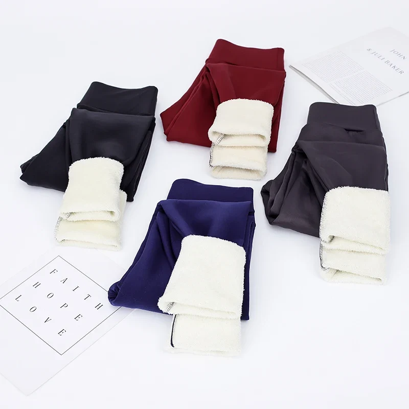Frauen Winter Warm Thermo Hose Innenfleece Strumpfhose Blickdicht Hosen Leggins