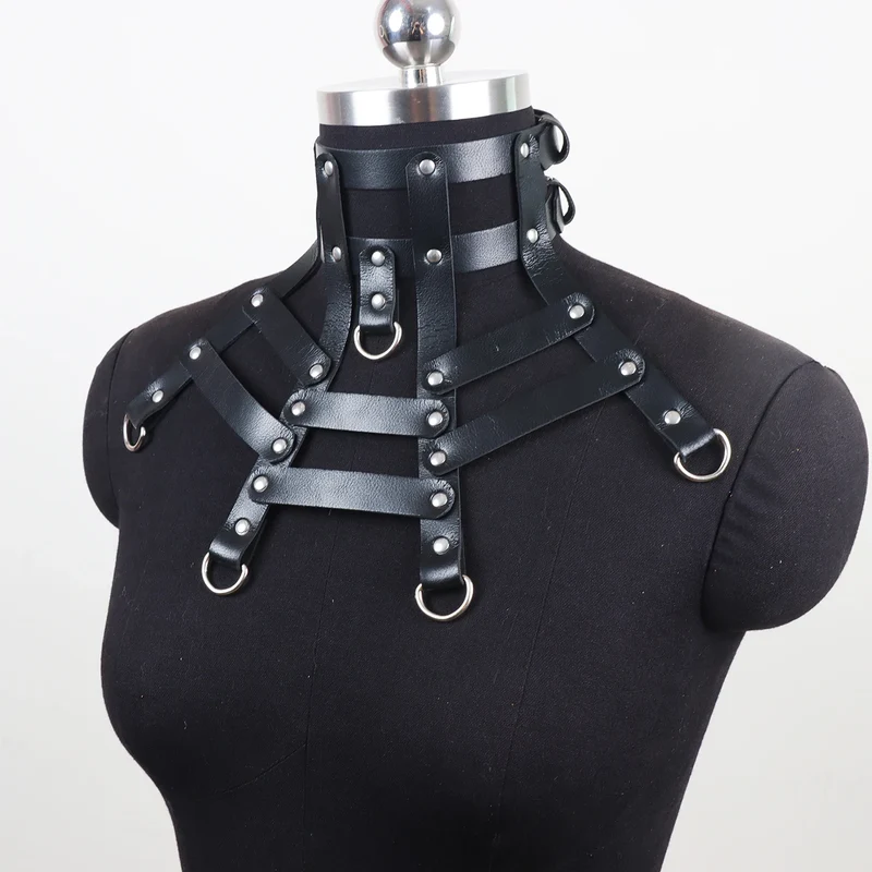 Sexy Halsband Harness Kette BH Gürtel Punk Goth Frauen Bdsm Bondage Chocker