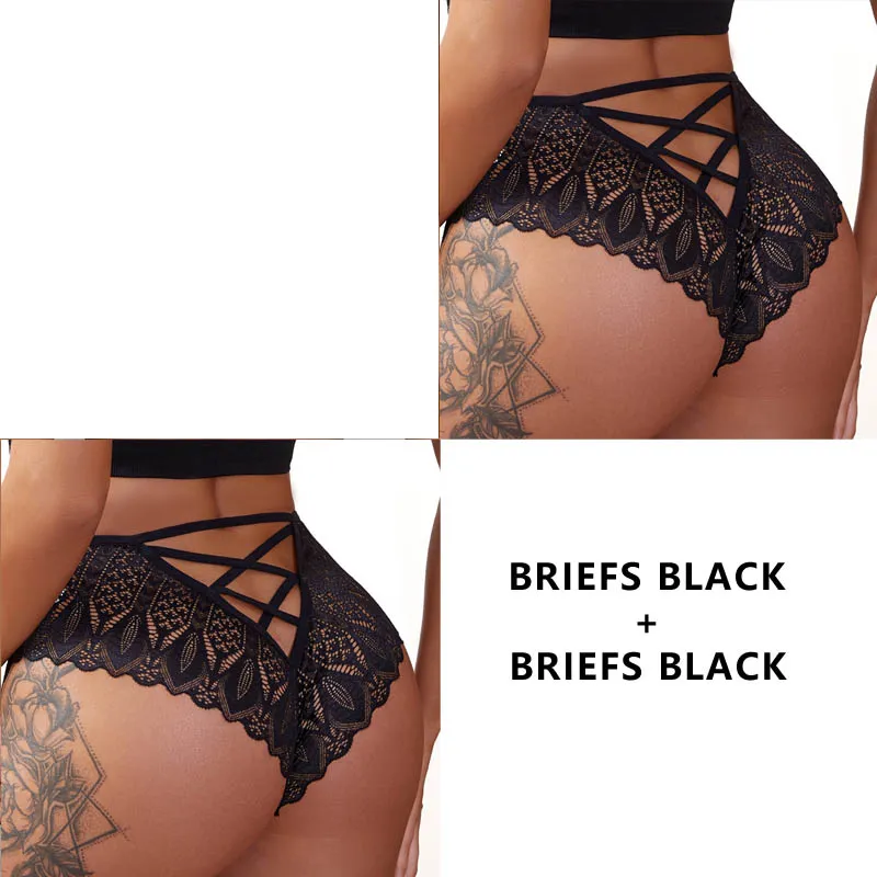 2Stk Frauen Spitze Tanga String Höschen Sexy Schlüpfer Slip Dessous Unterwäsche