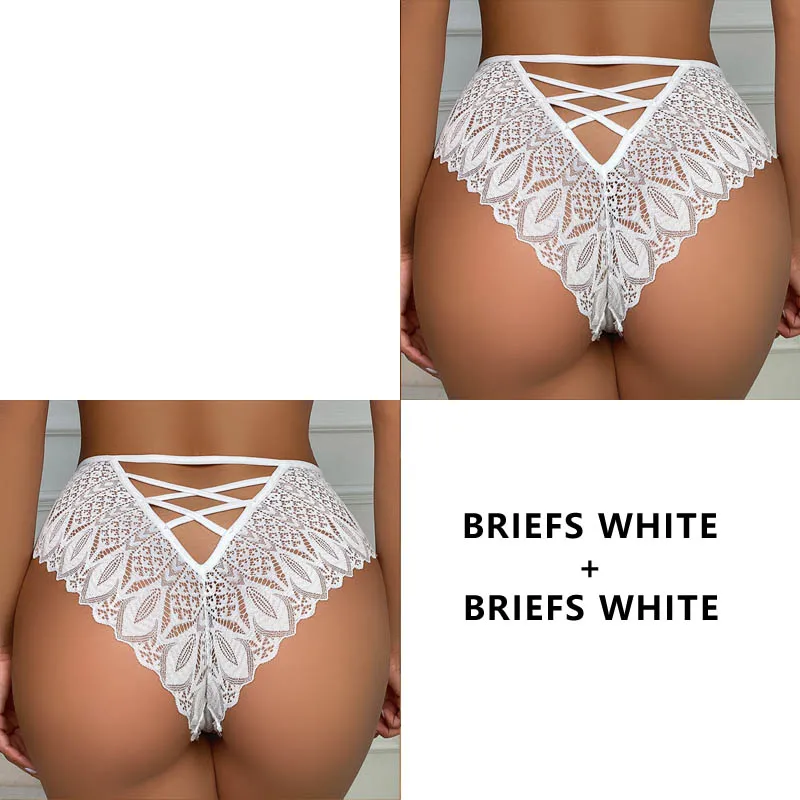 2Stk Frauen Spitze Tanga String Höschen Sexy Schlüpfer Slip Dessous Unterwäsche