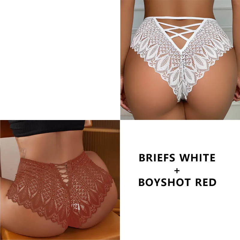 2Stk Frauen Spitze Tanga String Höschen Sexy Schlüpfer Slip Dessous Unterwäsche