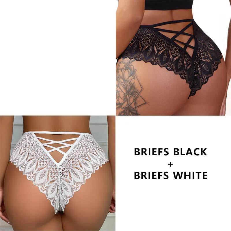 2Stk Frauen Spitze Tanga String Höschen Sexy Schlüpfer Slip Dessous Unterwäsche