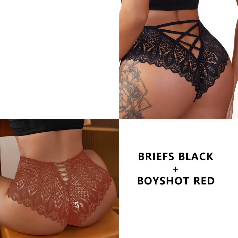 2Stk Frauen Spitze Tanga String Höschen Sexy Schlüpfer Slip Dessous Unterwäsche