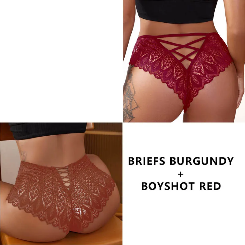 2Stk Frauen Spitze Tanga String Höschen Sexy Schlüpfer Slip Dessous Unterwäsche