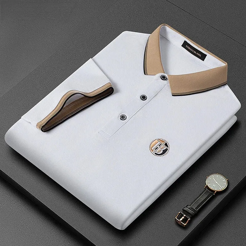 Herren Poloshirt POLO Shirt Zip Kontrast Kragen Kurzarm Slim Fit Hemd Polohemd