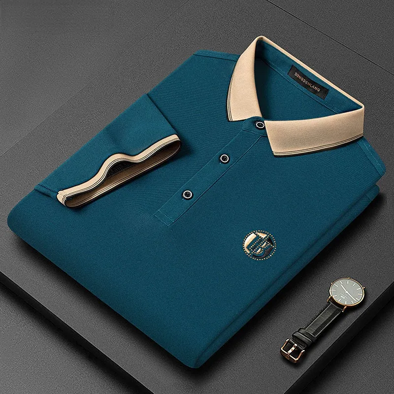 Herren Poloshirt POLO Shirt Zip Kontrast Kragen Kurzarm Slim Fit Hemd Polohemd