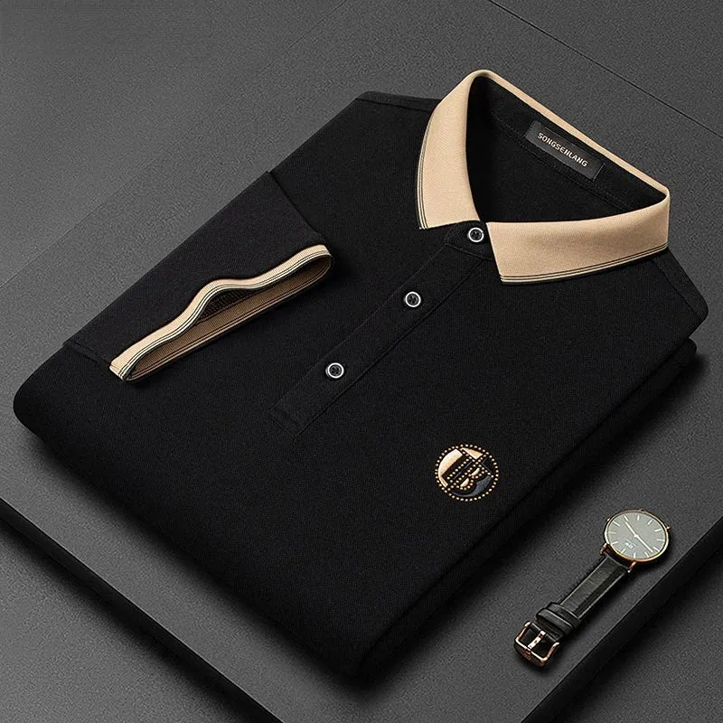 Herren Poloshirt POLO Shirt Zip Kontrast Kragen Kurzarm Slim Fit Hemd Polohemd
