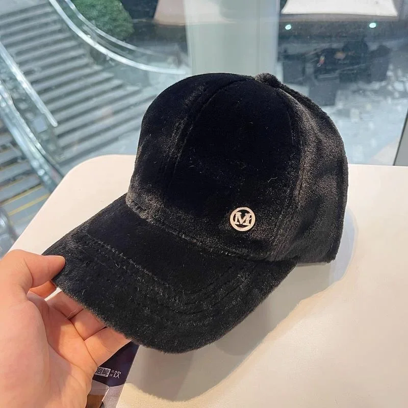 Basecap Baseball Caps Plüsch Look Mütze Kappe Frauen Cappy Schirmmützen