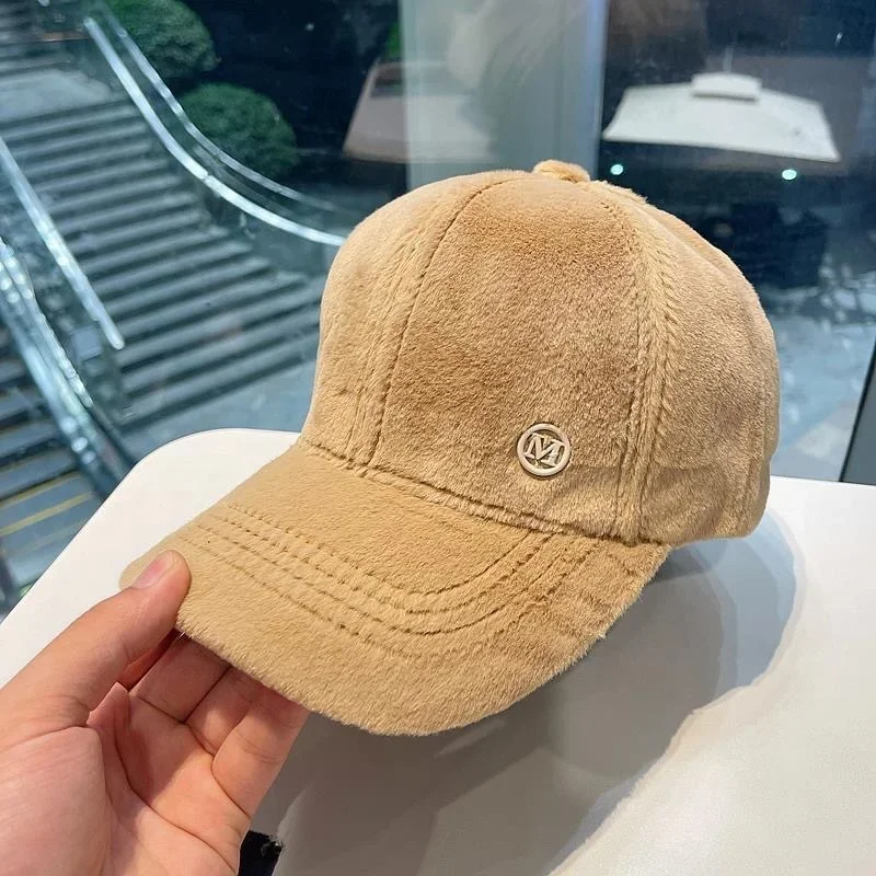 Basecap Baseball Caps Plüsch Look Mütze Kappe Frauen Cappy Schirmmützen