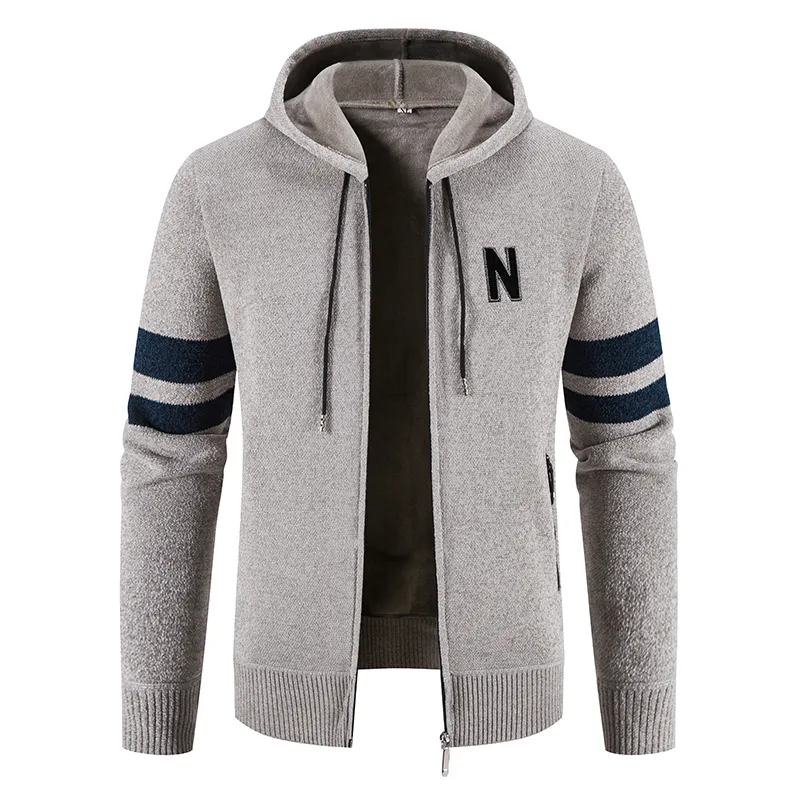 Herren Herbst Jacke Übergangsjacke Hoodie Sweatjacke Outdoor Zipper Sweater NEU