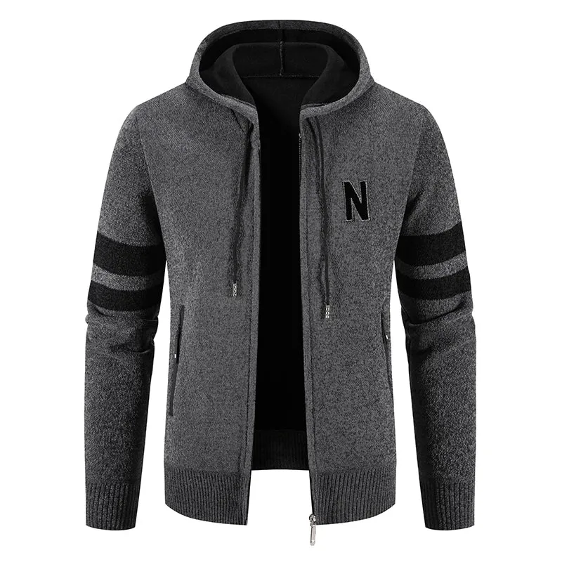 Herren Herbst Jacke Übergangsjacke Hoodie Sweatjacke Outdoor Zipper Sweater NEU