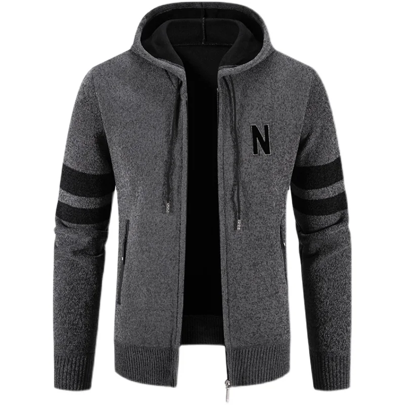 Herren Herbst Jacke Übergangsjacke Hoodie Sweatjacke Outdoor Zipper Sweater NEU
