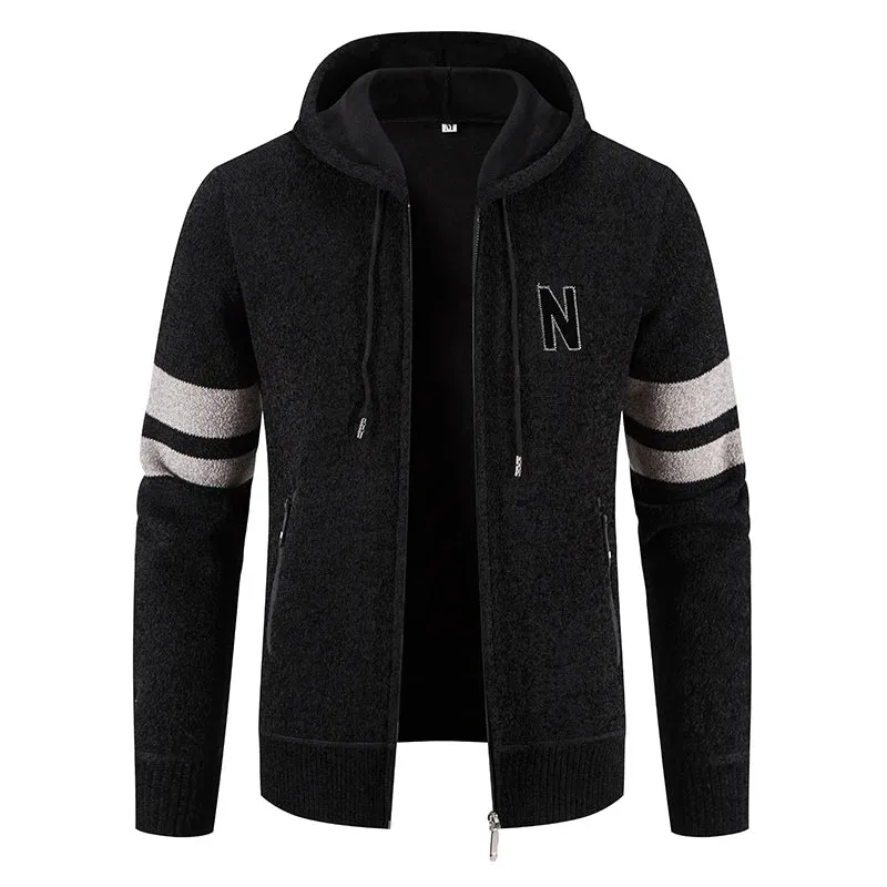 Herren Herbst Jacke Übergangsjacke Hoodie Sweatjacke Outdoor Zipper Sweater NEU