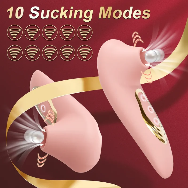 Silikon Dildo G-Punkt Saug Vibrator 10 modi Sexspielzeug für Frauen Klitoris