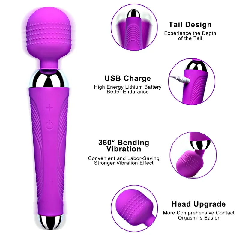 Silikon Dildo G-Punkt Vibrator 20 modi Sexspielzeug für Frauen Klitoris