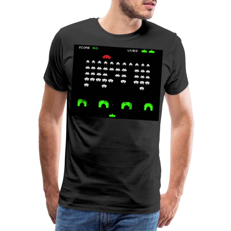 Männer Vintage 80er T-Shirt Rundhals Unisex 100% Baumwolle Streetwear
