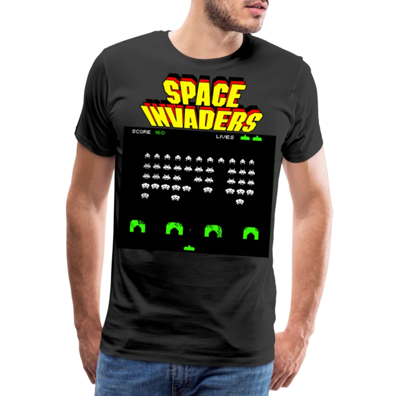 Männer Vintage 80er T-Shirt Rundhals Unisex 100% Baumwolle Streetwear