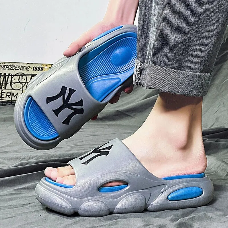 Badelatschen Hausschuhe Flip Flops Frauen Herren Sandalen Weiche EVA Sohle